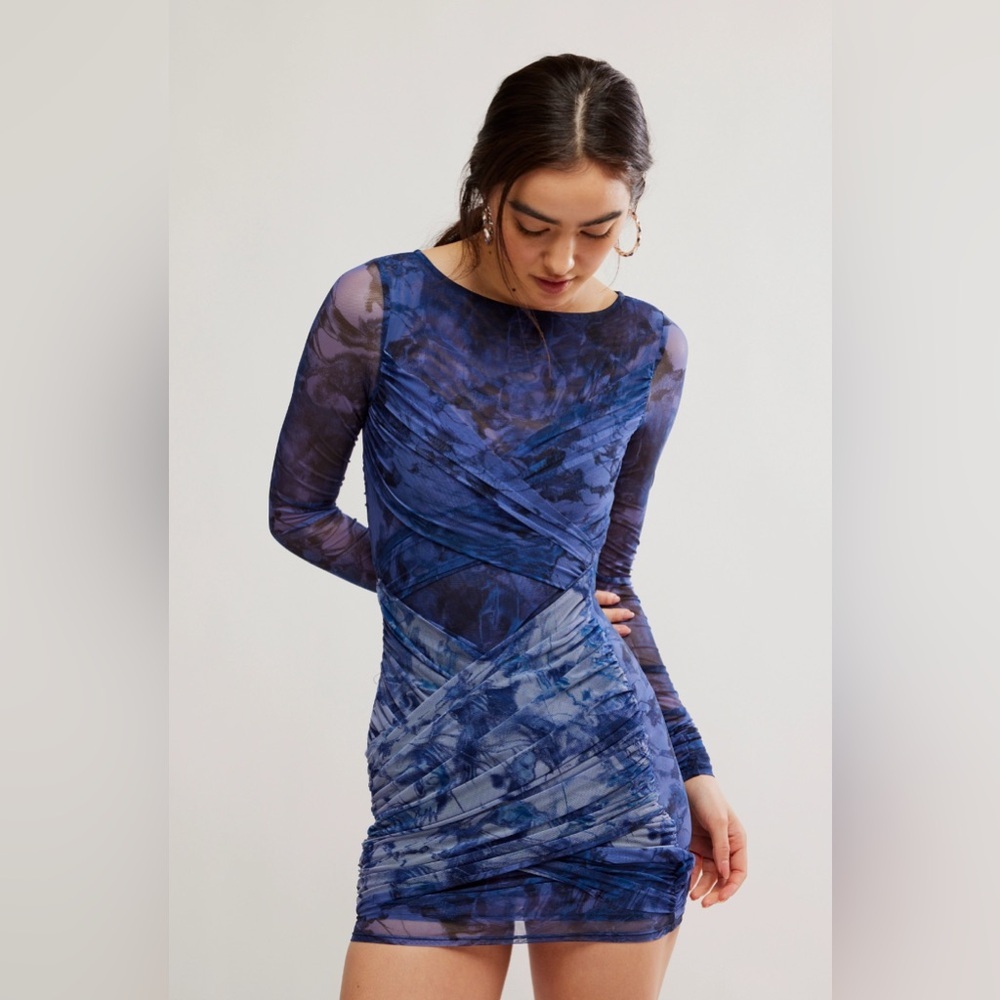 Free People Blue Mini Dress